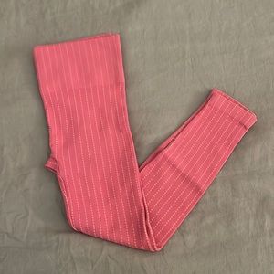 Tla by Morgan Stewart Pink Dotted Stripe Leggings